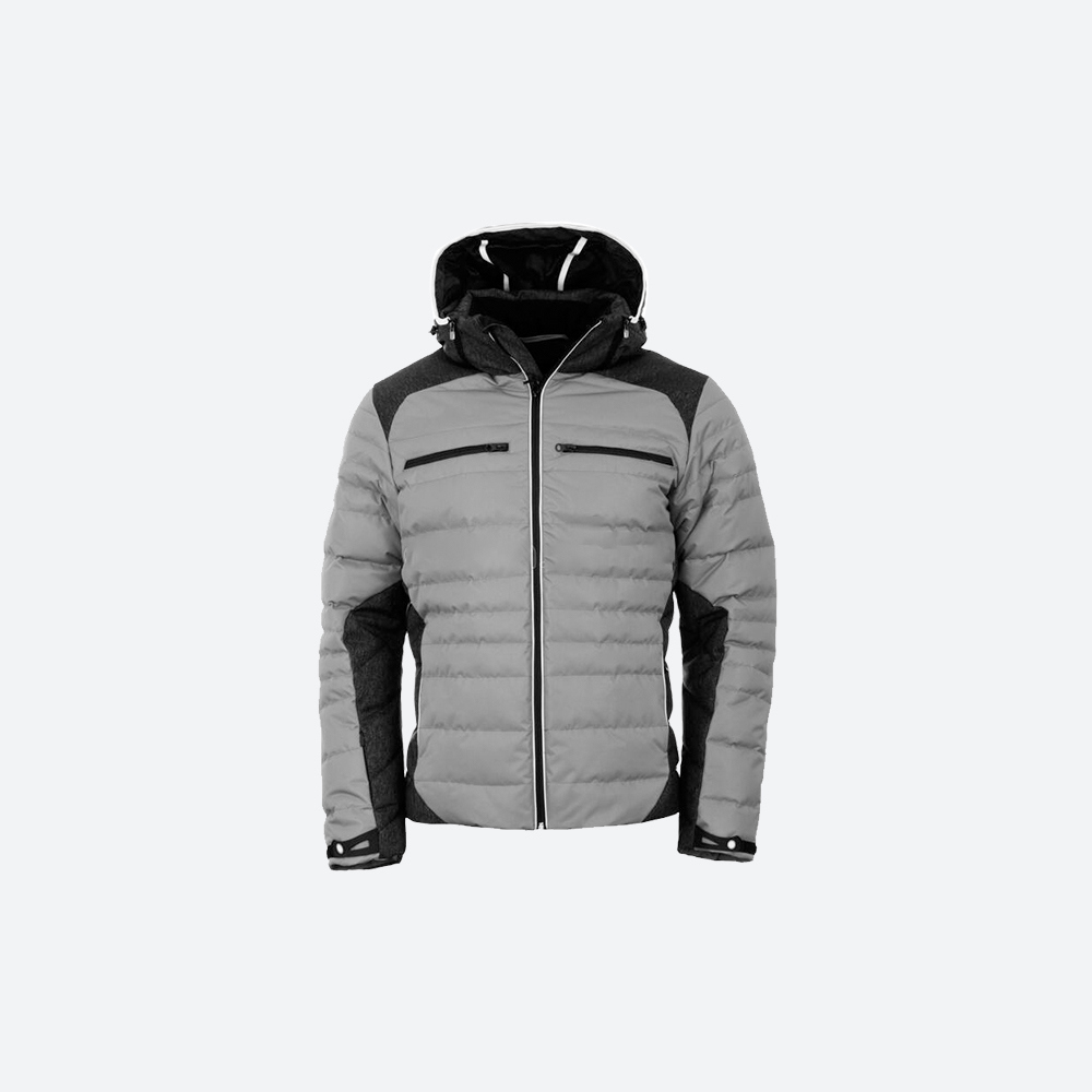 Black Gray Hooded Jacket